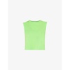 Breathe Easy logo-brand cropped stretch recycled-polyester tank top