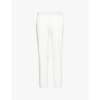 Mid-rise straight-leg cotton and linen-blend trousers