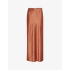 Ella bias-cut satin maxi skirt