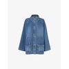 Flared-sleeve denim jacket