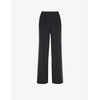 Edie contrast-trim wide-leg mi-rise stretch-woven trousers