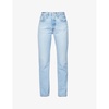 501 straight-leg high-rise stretch-denim jeans