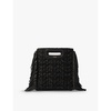 Mini M tassel-embellished tweed cross-body bag