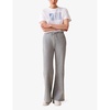 Logo-embroidered side-stripe high-rise cotton trousers