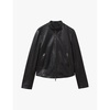 Darby zip-up leather biker jacket