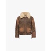 Annual shearling regular-fit leather jacket