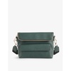 Vida flap-over grained-leather crossbody bag