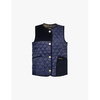 Healy logo-patch quilted woven gilet