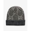 Double G brand-pattern wool-knit beanie hat