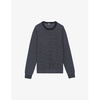 Crewneck stripes wool and cashmere-blend jumper