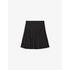 Pleated knitted mini skirt