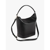 Removable-strap slouchy leather shoulder bag