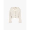 Nala V-neck knitted cotton and cashmere cardigan