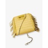 M mini mock-croc embossed-leather cross-body bag