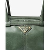 Brand-plaque medium leather shoulder bag