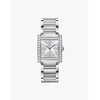 CRW4TA0021 Tank Francaise medium stainless-steel and 1.09ct diamond quartz watch