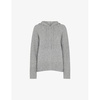 Brushed-texture relaxed-fit stretch wool-blend hoody