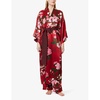 Queenie floral-print silk robe