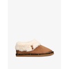 Eloise faux fur-lined suede slipper boots