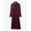 Cross-over long-sleeve woven maxi dress