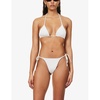 Tyra halterneck stretch-recycled polyester bikini top