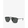 AR6110 58 steel square-frame sunglasses