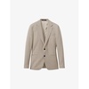 Elliot slim-fit single-breasted wool and linen-blend blazer