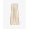 Maesa pleated woven maxi skirt