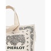 Paisley-print cotton travel tote bag