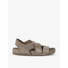 Ease buckle-embellished suede sandals