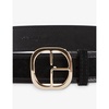 Aboucle logo-buckle suede belt