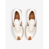 Flow Runner monogram-embroidered suede low-top trainers