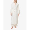 Capability faux-fur-cuffs silk robe