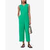 Josie zip-front sleeveless woven jumpsuit