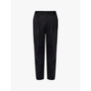 Pleated wide-leg wool-blend trousers