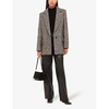 Noa herringbone recycled polyester and wool-blend blazer