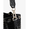 Giulia croc-embossed leather bucket bag