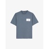 Business card-print oversized cotton T-shirt