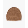 Brand-patch ribbed wool-blend beanie hat