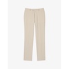 Classic-fit straight-leg stretch wool-blend trousers