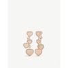 Chopard x 007 Happy Hearts Golden Hearts 18ct rose-gold and 0.31ct diamond earrings