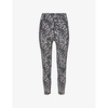 Speckled-print high-rise stretch-recycled nylon leggings