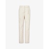 Alex wide-leg mid-rise linen trousers