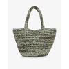 Renee tubular-strap paper-weave tote