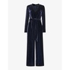 Elora wide-leg velvet jumpsuit