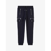 Drawstring-waist zipped-pocket cotton-jersey jogging bottoms