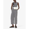 Josie optical rope-pattern woven jumpsuit