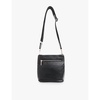 Dion double-pouch leather bucket bag