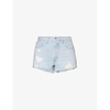 501 Original high-rise stretch-denim shorts