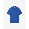 Maxwell zip-neck slim-fit knitted polo shirt